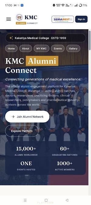 KMC Alumni Connect Screenshot 0