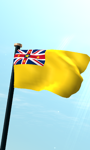 Niue Flag 3D Live Wallpaper Screenshot 0