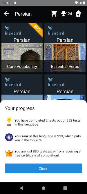 Persian Language Tests Screenshot 2