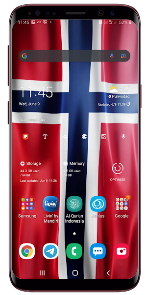 Norway Flag Live Wallpaper Screenshot 2