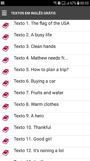 Textos em Inglês - TIG Screenshot 0