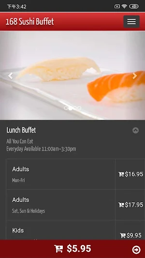168 Sushi Buffet Screenshot 0
