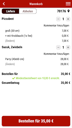 Bella Pizza Stuttgart Screenshot 1