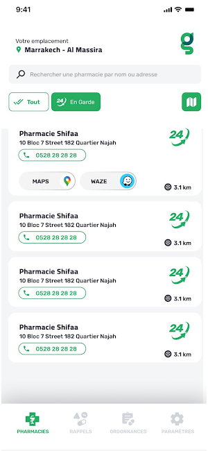 Degarde - Pharmacie de Garde Screenshot 2