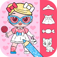 Doll Dress Up and Coloring Game for girls