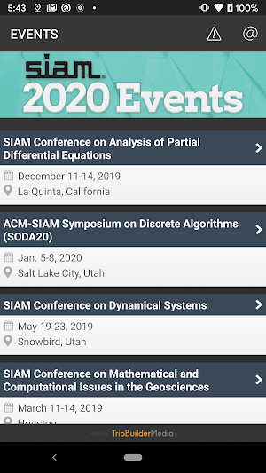 SIAM 2020 Conferences Screenshot 1