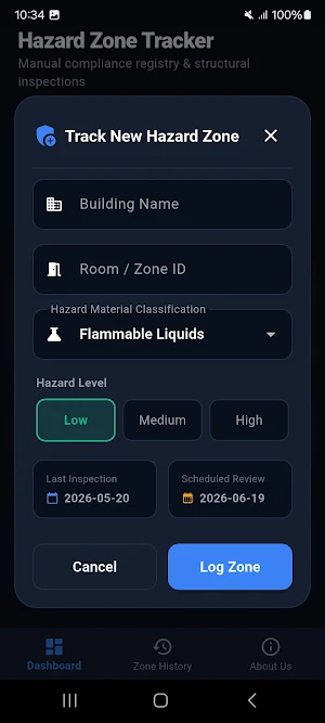 Hazard Zone Tracker Screenshot 3