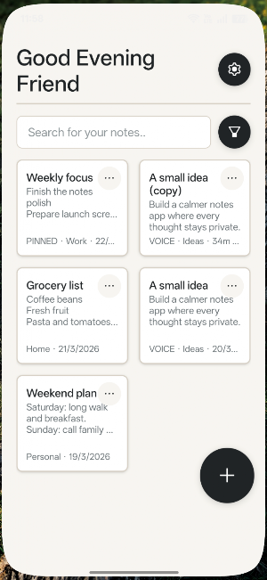 Local Notes: Notepad & Voice Screenshot 0
