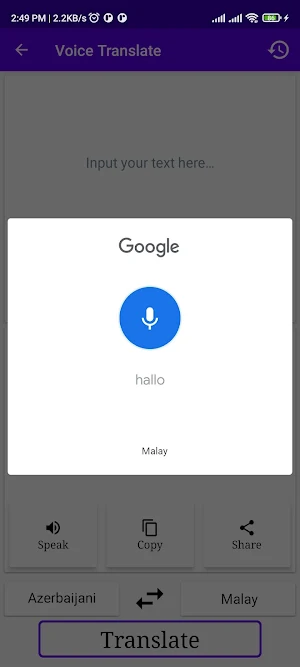 Azerbaijani Malay Translator Screenshot 3