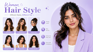 Women Hair Style Photo Editor Screenshot 0