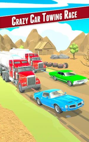 Crazy Car Towing Race 3D Screenshot 1
