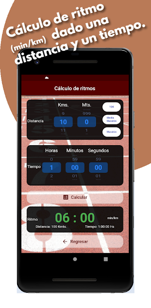 Calculadora de Tiempos Running Screenshot 1