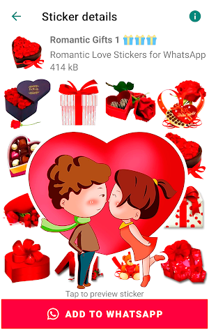 Romantic Stickers for WhatsApp Screenshot 1