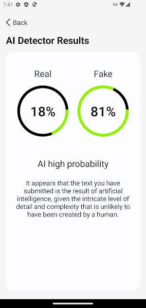 GPTZero Screenshot 2