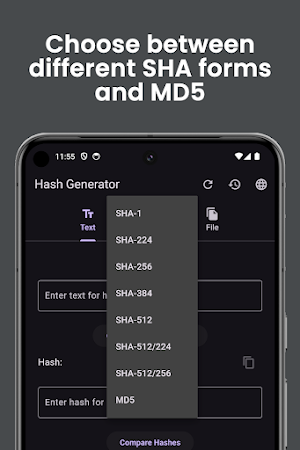 Hash Generator - SHA MD5 Hash Screenshot 1