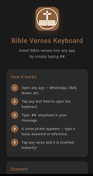Bible Verse Keyboard Screenshot 0