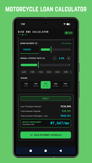 Bike EMI Loan Calculator Screenshot 1