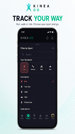 Kinea Go: Run, Walk, Cycle Screenshot 3