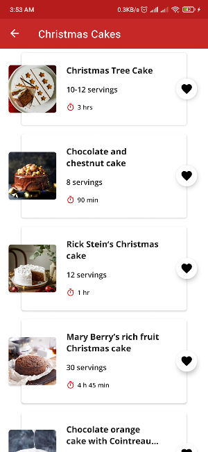 Christmas Cake Recipe App Screenshot 1