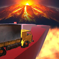 Truk oleng di gunung krakatau