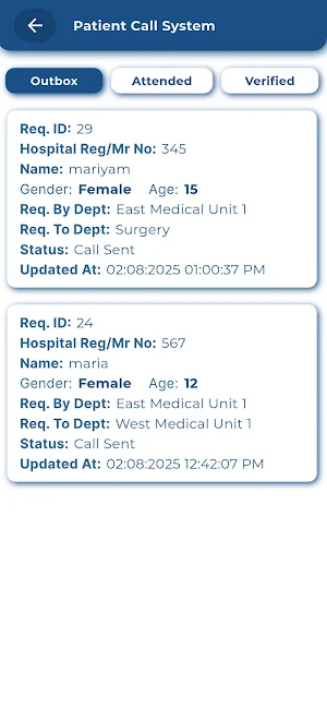 KEMU Patient Call Screenshot 0