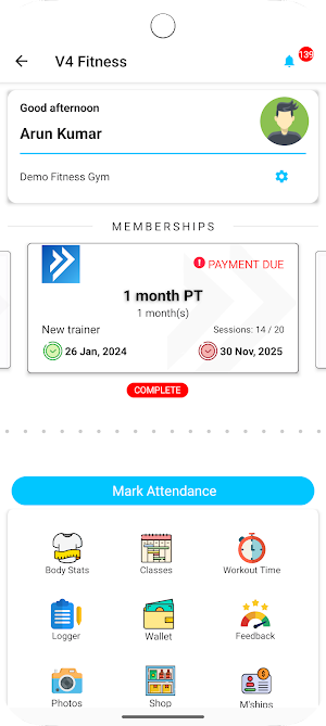 V4 Fitness Screenshot 1