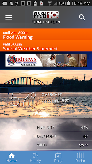 Storm Team 10 - WTHI Weather Screenshot 0
