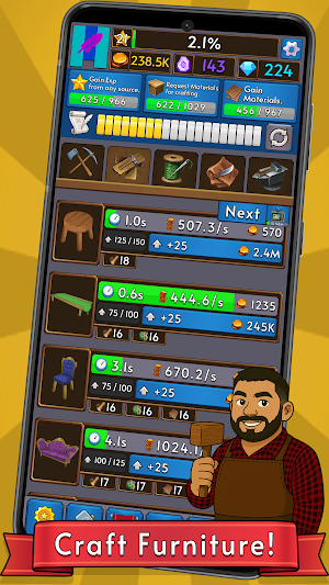 Artisan's Guild: Idle Craft Screenshot 2