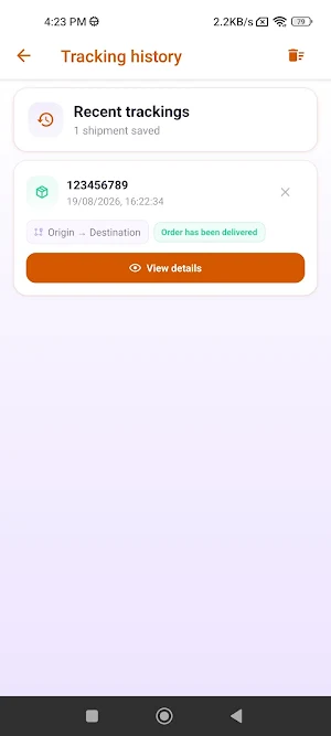 M&P Courier Tracking Screenshot 2