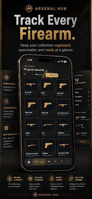 Arsenal Hub: Firearm Inventory Screenshot 1