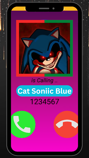 Blue Cat Fake Call. Screenshot 2