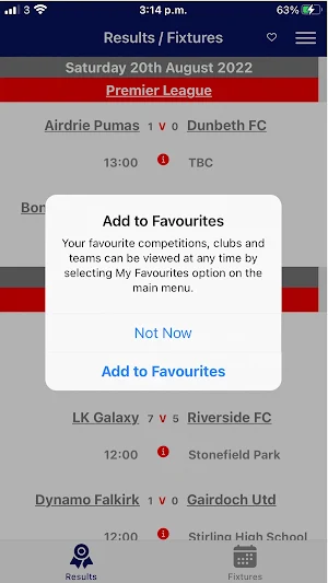Central Scotland FA Screenshot 0