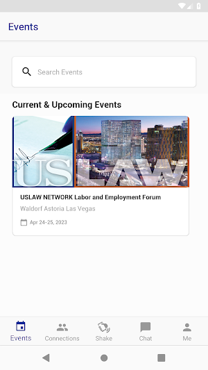 My USLAW Events Screenshot 1