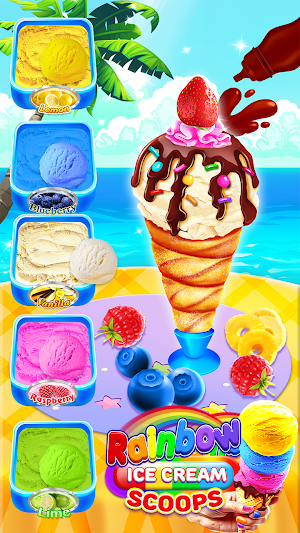 Rainbow Ice Cream Scoops Screenshot 0