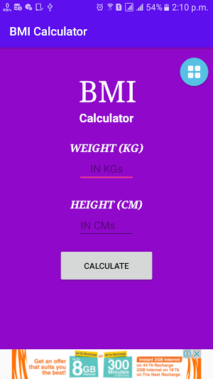 BMI Calculator Screenshot 0