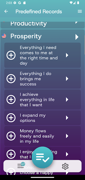 Affirmations Lab. Screenshot 2