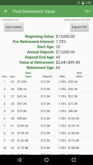 Savings Estimator Screenshot 3
