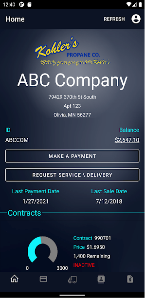 Kohler's Propane Co. Screenshot 1