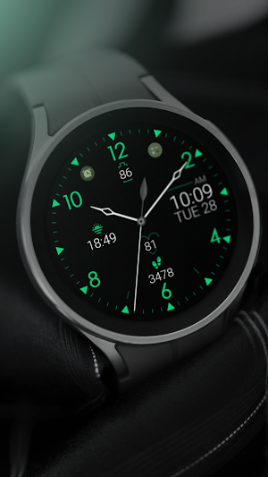 Minimal Black v26 watch face Screenshot 3