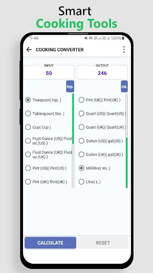 Cooking Measurement Tools Screenshot 1