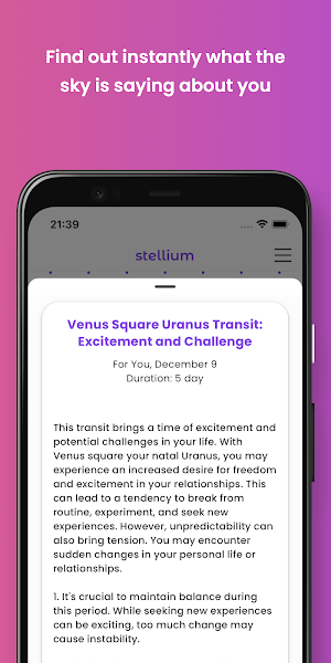 Stellium: AI Powered Astrology Screenshot 1