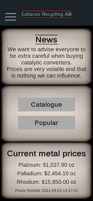 Catacon Recycling AB Screenshot 2