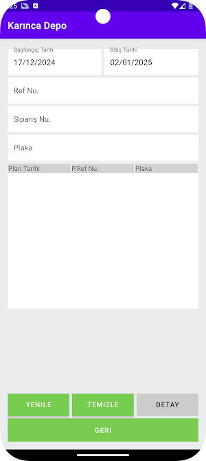 Karınca Lojistik Depo Takip Screenshot 2