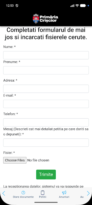 Crișcior App Screenshot 3