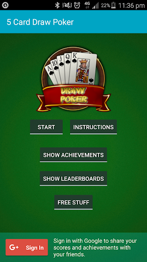 Five Card Draw Poker - Free Screenshot 0