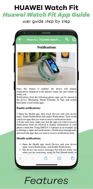 Huawei watch fit app Guide Screenshot 2