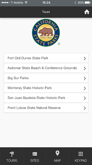 California State Parks Tours Screenshot 1