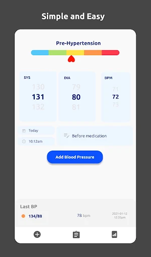 Blood Pressure Diary - Blood Pressure Log Screenshot 0