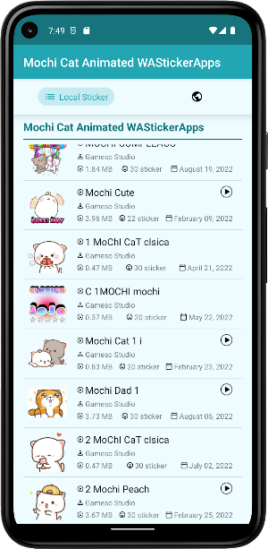 Mochi Cat Animated WASticker Screenshot 1