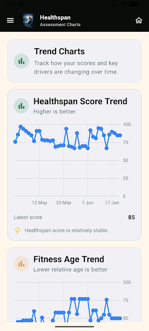 Healthspan Tracker Screenshot 3
